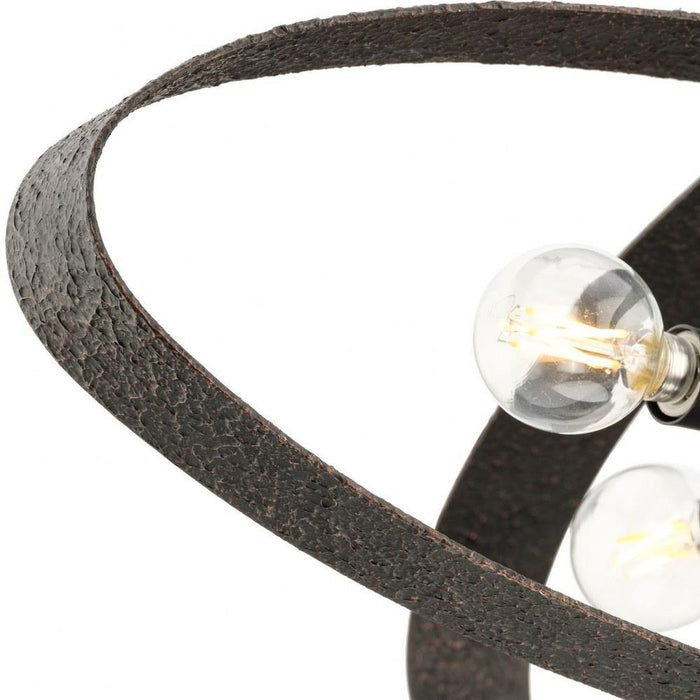 Progress Lighting Allegheny Collection 4-Light Semi-Flush Mount Fixture Matte Black Finish (P350280-31M)