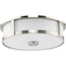 Progress Lighting Gilliam Collection 3-Light Flush Mount Fixture Brushed Nickel Finish (P350281-009)