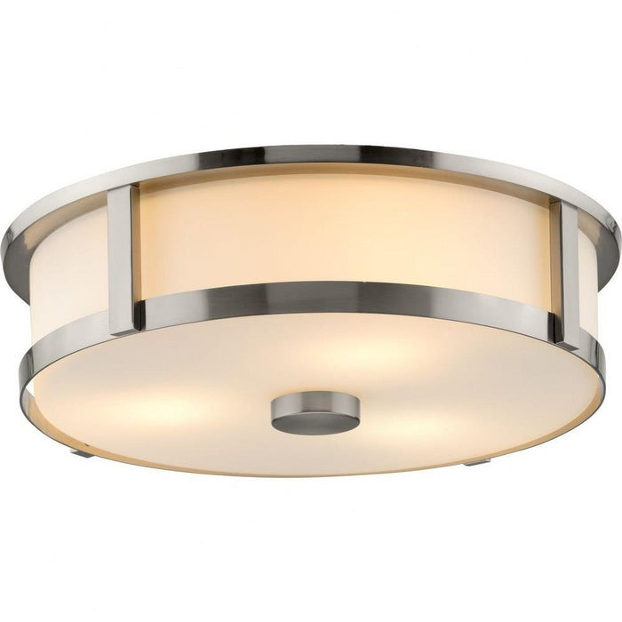 Progress Lighting Gilliam Collection 3-Light Flush Mount Fixture Brushed Nickel Finish (P350281-009)