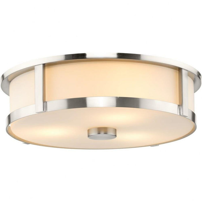 Progress Lighting Gilliam Collection 3-Light Flush Mount Fixture Brushed Nickel Finish (P350281-009)