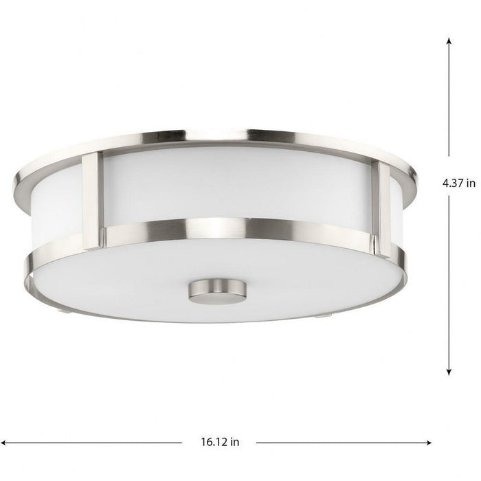 Progress Lighting Gilliam Collection 3-Light Flush Mount Fixture Brushed Nickel Finish (P350281-009)