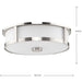 Progress Lighting Gilliam Collection 3-Light Flush Mount Fixture Brushed Nickel Finish (P350281-009)