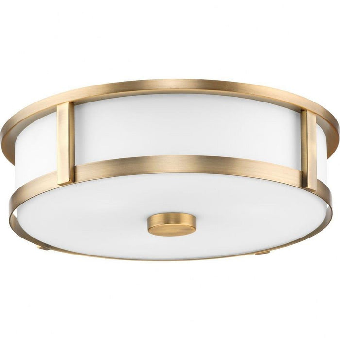 Progress Lighting Gilliam Collection 3-Light Flush Mount Fixture Vintage Brass Finish (P350281-163)