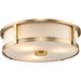 Progress Lighting Gilliam Collection 3-Light Flush Mount Fixture Vintage Brass Finish (P350281-163)