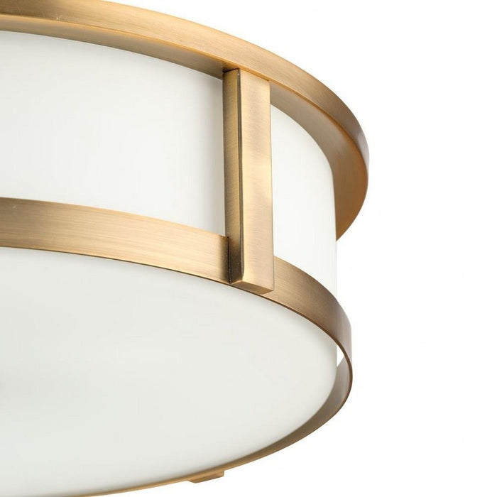 Progress Lighting Gilliam Collection 3-Light Flush Mount Fixture Vintage Brass Finish (P350281-163)