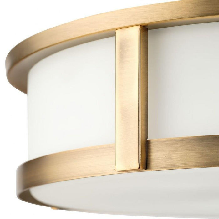 Progress Lighting Gilliam Collection 3-Light Flush Mount Fixture Vintage Brass Finish (P350281-163)