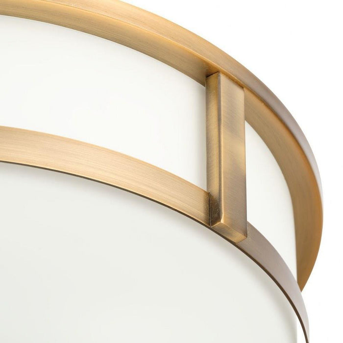 Progress Lighting Gilliam Collection 3-Light Flush Mount Fixture Vintage Brass Finish (P350281-163)