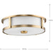 Progress Lighting Gilliam Collection 3-Light Flush Mount Fixture Vintage Brass Finish (P350281-163)