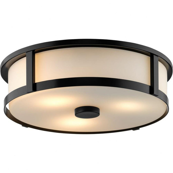 Progress Lighting Gilliam Collection 3-Light Flush Mount Fixture Matte Black Finish (P350281-31M)