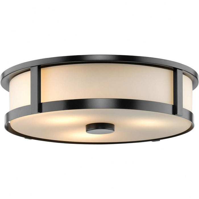 Progress Lighting Gilliam Collection 3-Light Flush Mount Fixture Matte Black Finish (P350281-31M)