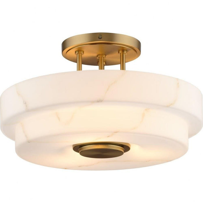 Progress Lighting Tosca Collection 3-Light Semi-Flush Mount Fixture Brushed Bronze Finish (P350284-109)