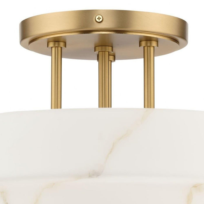 Progress Lighting Tosca Collection 3-Light Semi-Flush Mount Fixture Brushed Bronze Finish (P350284-109)
