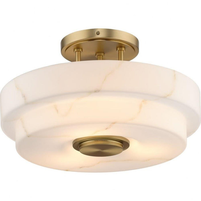 Progress Lighting Tosca Collection 3-Light Semi-Flush Mount Fixture Brushed Bronze Finish (P350284-109)