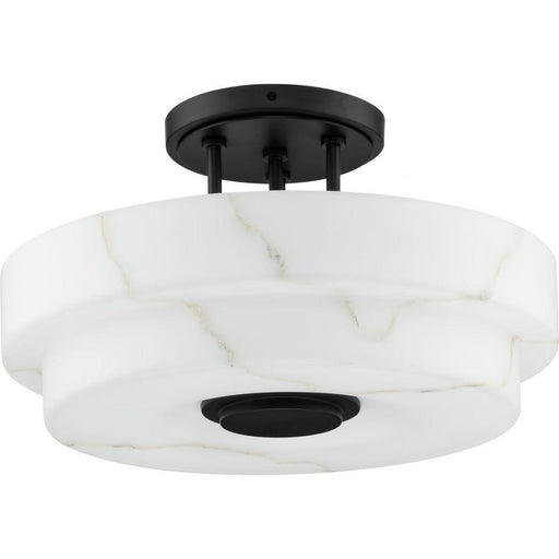 Progress Lighting Tosca Collection 3-Light Semi-Flush Mount Fixture Matte Black Finish (P350284-31M)