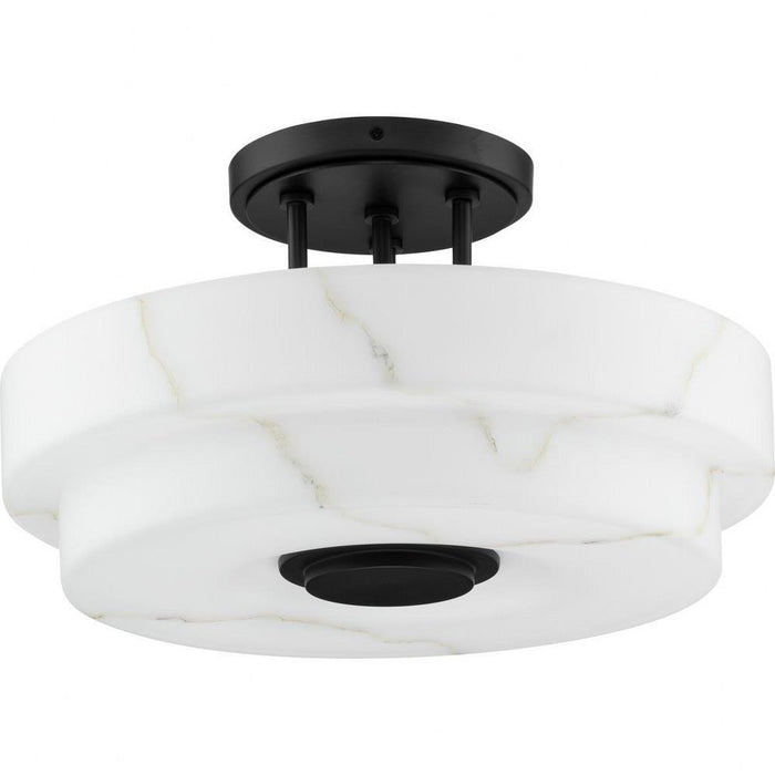 Progress Lighting Tosca Collection 3-Light Semi-Flush Mount Fixture Matte Black Finish (P350284-31M)