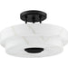 Progress Lighting Tosca Collection 3-Light Semi-Flush Mount Fixture Matte Black Finish (P350284-31M)