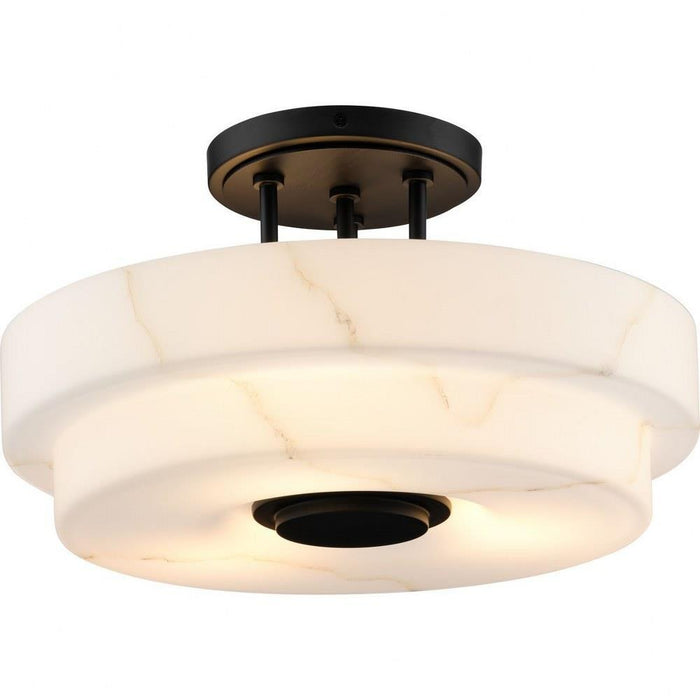 Progress Lighting Tosca Collection 3-Light Semi-Flush Mount Fixture Matte Black Finish (P350284-31M)