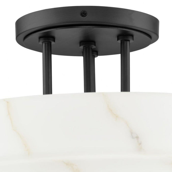 Progress Lighting Tosca Collection 3-Light Semi-Flush Mount Fixture Matte Black Finish (P350284-31M)