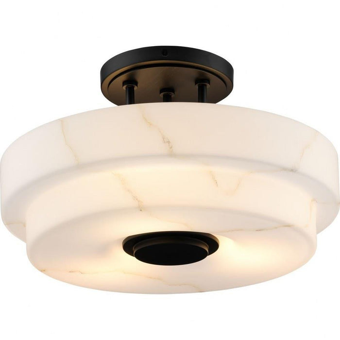 Progress Lighting Tosca Collection 3-Light Semi-Flush Mount Fixture Matte Black Finish (P350284-31M)