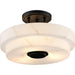 Progress Lighting Tosca Collection 3-Light Semi-Flush Mount Fixture Matte Black Finish (P350284-31M)