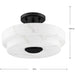 Progress Lighting Tosca Collection 3-Light Semi-Flush Mount Fixture Matte Black Finish (P350284-31M)