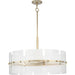 Progress Lighting Seville Collection 6-Light Chandelier Soft Gold Finish Clear Ribbed Glass (P400389-205)