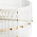 Progress Lighting Seville Collection 6-Light Chandelier Soft Gold Finish Clear Ribbed Glass (P400389-205)