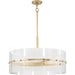 Progress Lighting Seville Collection 6-Light Chandelier Soft Gold Finish Clear Ribbed Glass (P400389-205)