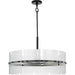 Progress Lighting Seville Collection 6-Light Chandelier Matte Black Finish Clear Ribbed Glass (P400389-31M)