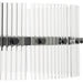 Progress Lighting Seville Collection 6-Light Chandelier Matte Black Finish Clear Ribbed Glass (P400389-31M)