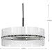 Progress Lighting Seville Collection 6-Light Chandelier Matte Black Finish Clear Ribbed Glass (P400389-31M)