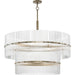 Progress Lighting Seville Collection 9-Light Chandelier Soft Gold Finish Clear Ribbed Glass (P400390-205)