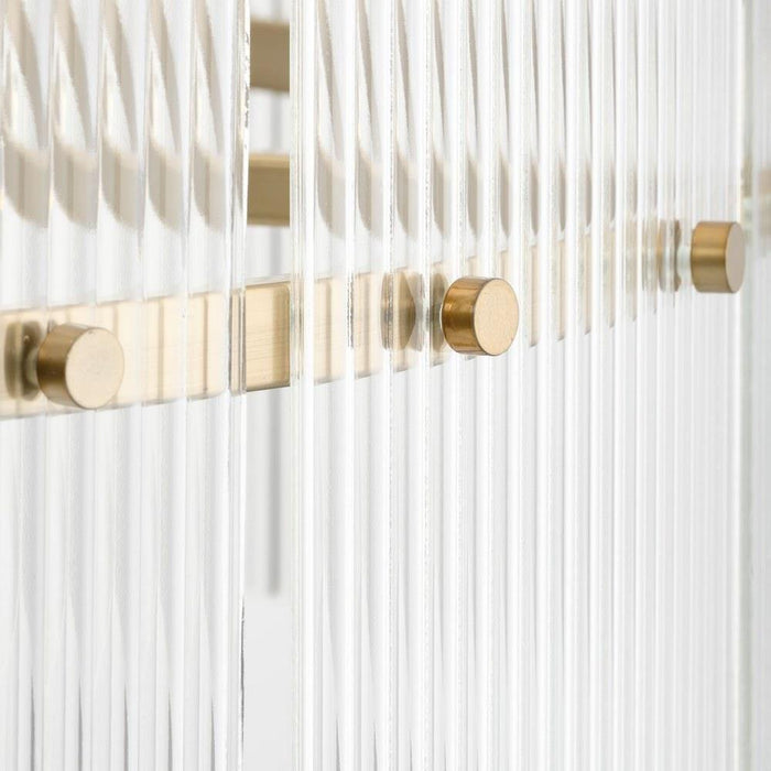 Progress Lighting Seville Collection 9-Light Chandelier Soft Gold Finish Clear Ribbed Glass (P400390-205)