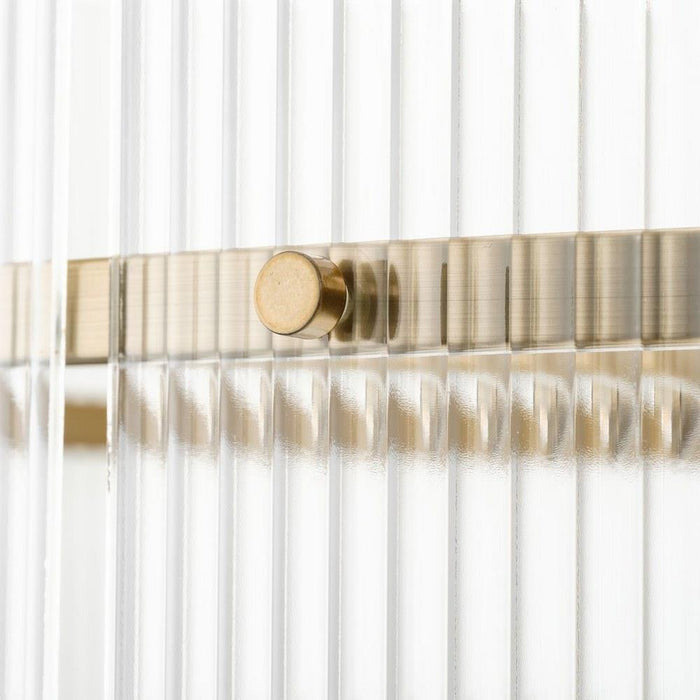 Progress Lighting Seville Collection 9-Light Chandelier Soft Gold Finish Clear Ribbed Glass (P400390-205)