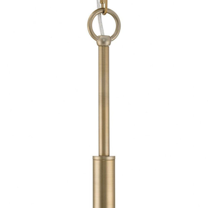 Progress Lighting Seville Collection 9-Light Chandelier Soft Gold Finish Clear Ribbed Glass (P400390-205)