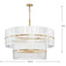 Progress Lighting Seville Collection 9-Light Chandelier Soft Gold Finish Clear Ribbed Glass (P400390-205)