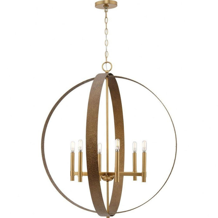 Progress Lighting Allegheny Collection 6-Light Chandelier Soft Gold Finish (P400392-205)