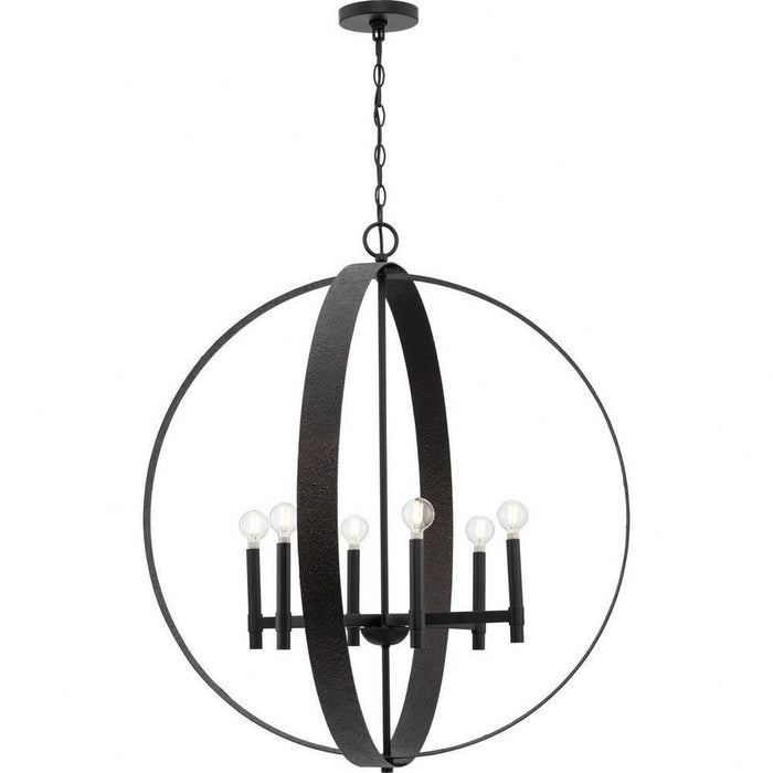 Progress Lighting Allegheny Collection 6-Light Chandelier Matte Black Finish (P400392-31M)