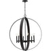 Progress Lighting Allegheny Collection 6-Light Chandelier Matte Black Finish (P400392-31M)