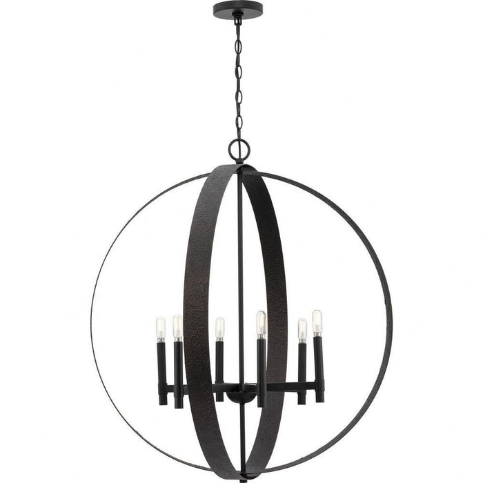 Progress Lighting Allegheny Collection 6-Light Chandelier Matte Black Finish (P400392-31M)
