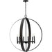 Progress Lighting Allegheny Collection 6-Light Chandelier Matte Black Finish (P400392-31M)