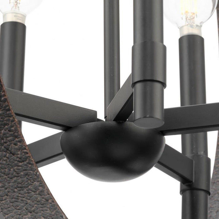 Progress Lighting Allegheny Collection 6-Light Chandelier Matte Black Finish (P400392-31M)