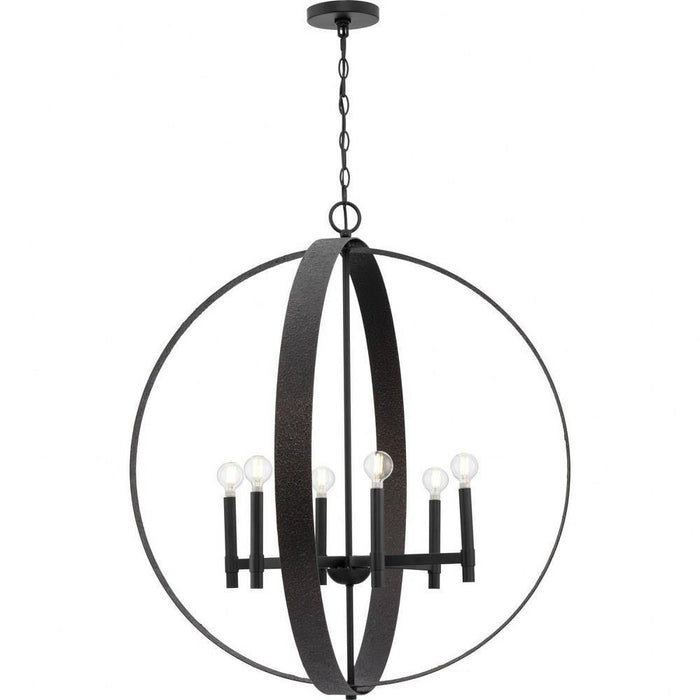 Progress Lighting Allegheny Collection 6-Light Chandelier Matte Black Finish (P400392-31M)