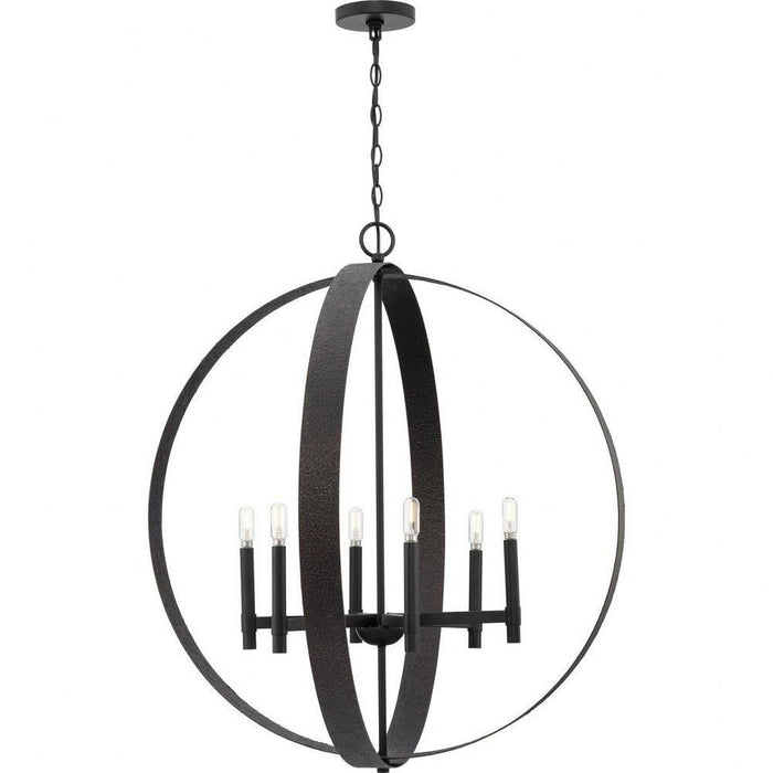 Progress Lighting Allegheny Collection 6-Light Chandelier Matte Black Finish (P400392-31M)
