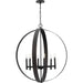 Progress Lighting Allegheny Collection 6-Light Chandelier Matte Black Finish (P400392-31M)