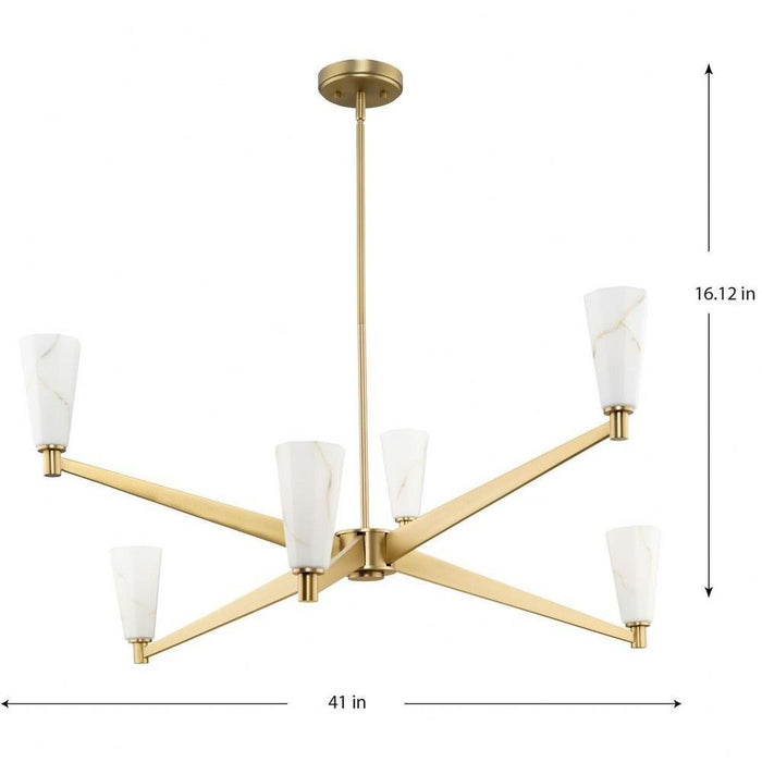 Progress Lighting Tosca Collection 6-Light Chandelier Brushed Bronze Finish (P400395-109)