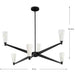 Progress Lighting Tosca Collection 6-Light Chandelier Matte Black Finish (P400395-31M)