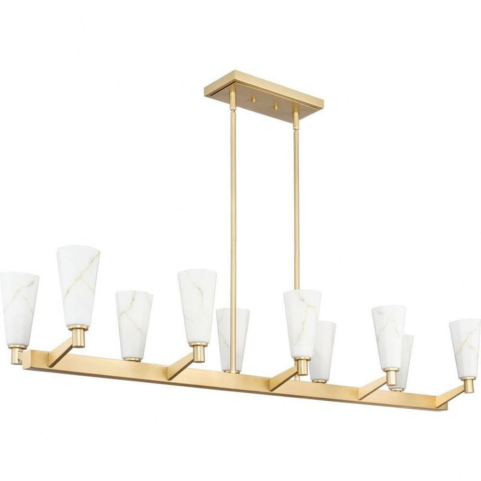 Progress Lighting Tosca Collection 10-Light Linear Chandelier Brushed Bronze Finish (P400396-109)