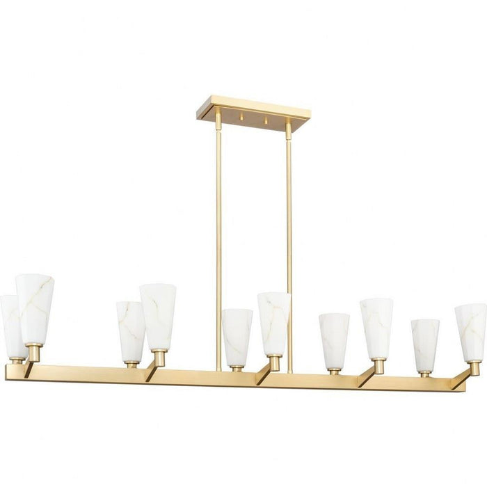 Progress Lighting Tosca Collection 10-Light Linear Chandelier Brushed Bronze Finish (P400396-109)