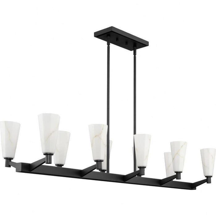 Progress Lighting Tosca Collection 10-Light Linear Chandelier Matte Black Finish (P400396-31M)